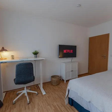 Daire Stadtkern - Kingsize - 24h Check In - Arbeitsplatz - Nespresso - Vollausgestattet Essen