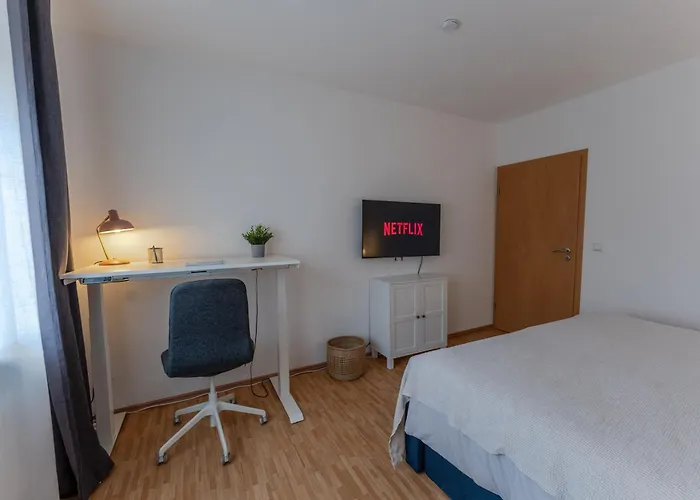 Апартаменты Stadtkern - Kingsize - 24h Check In - Arbeitsplatz - Nespresso - Vollausgestattet Эссен